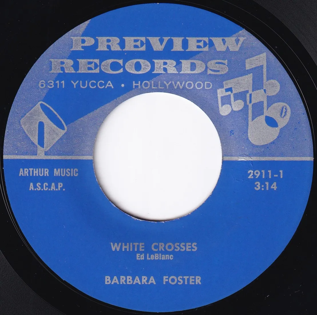 White Crosses – Barbara Foster (A-side label)
