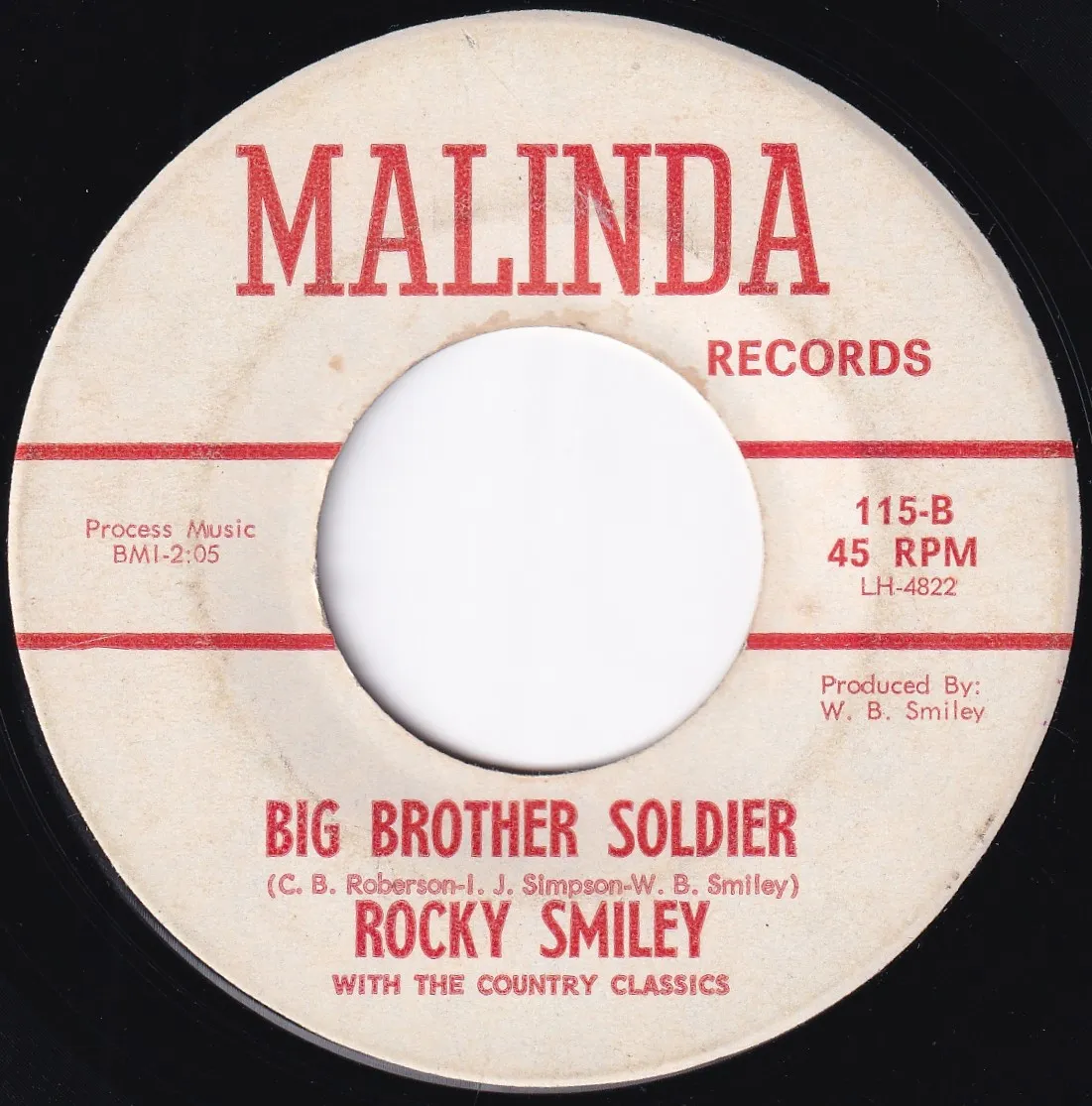 Big Brother Soldier – Rock Smiley (A-side label)
