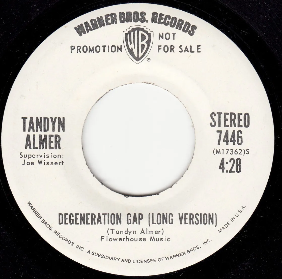 Degeneration Gap (Long Version) – Tandyn Almer (A-side label)