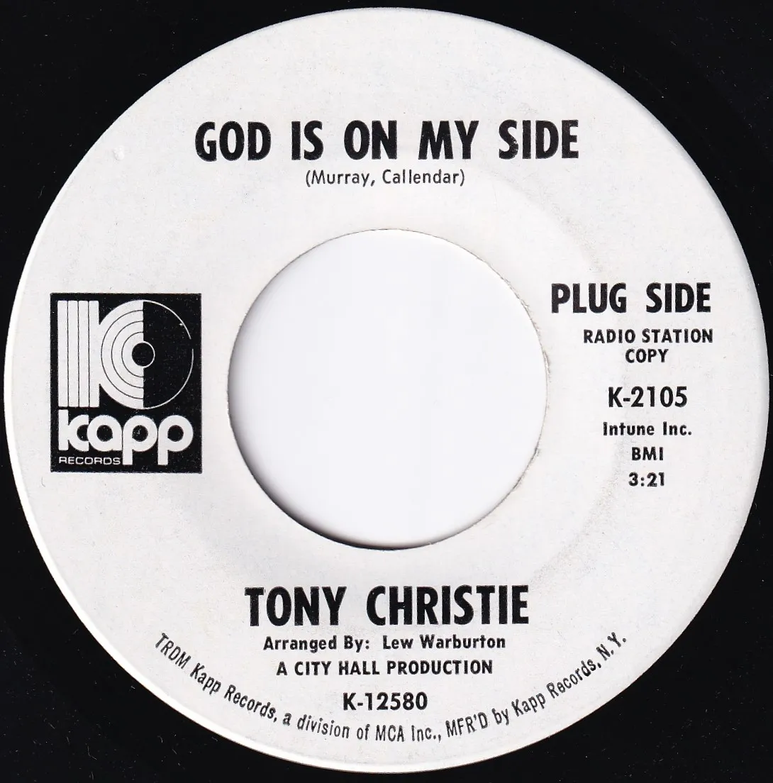God Is on My Side – Tony Christie (A-side label)