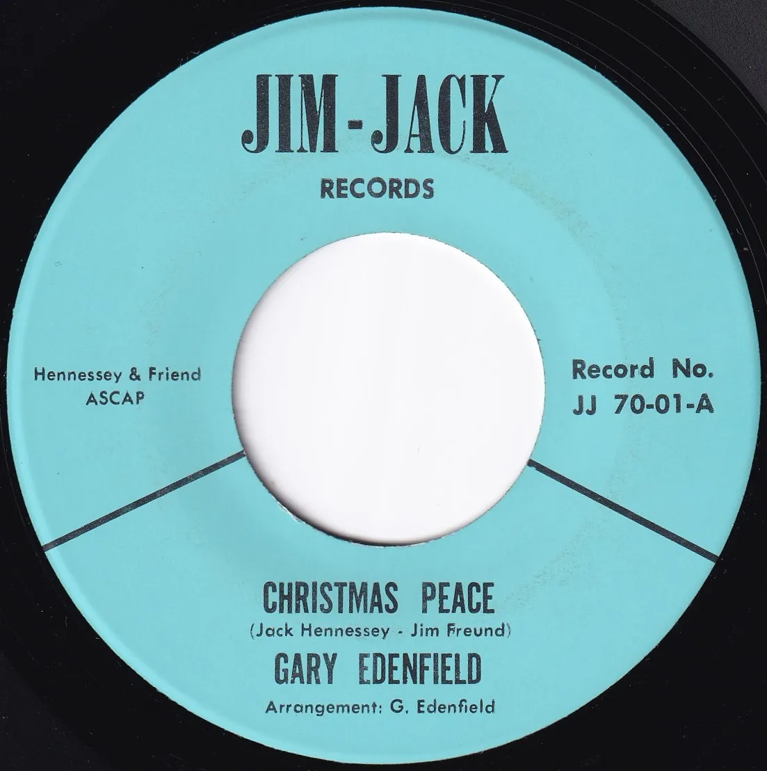 Christmas Peace – Gary Edenfield (A-side label)