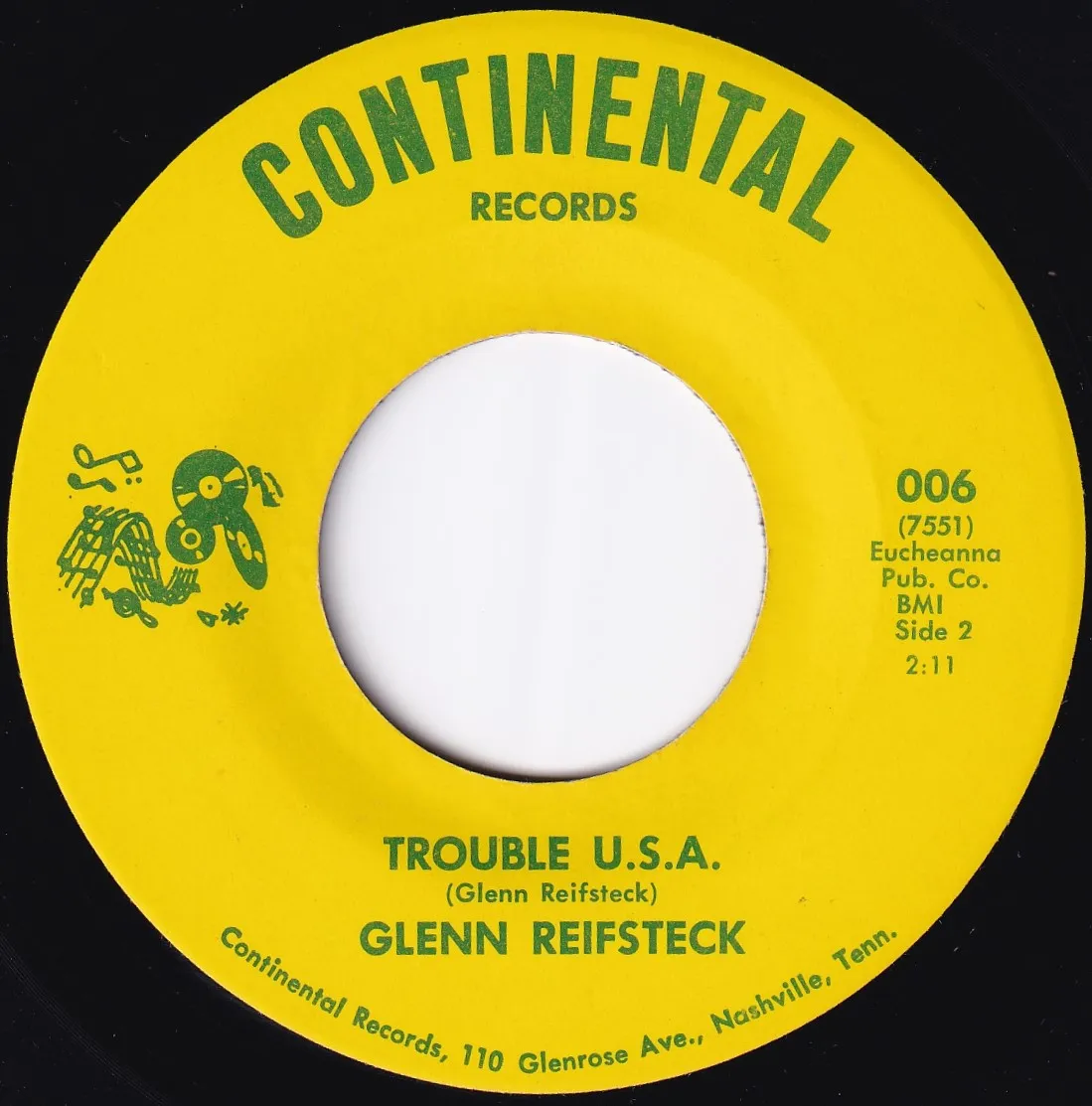 Trouble U.S.A. – Glenn Reifsteck (A-side label)