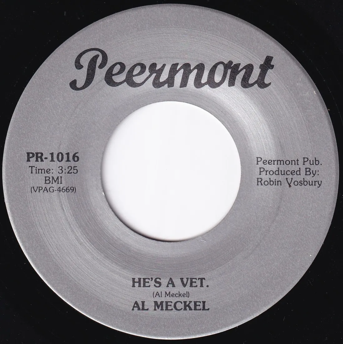 He's a Vet – Al Meckel (A-side label)