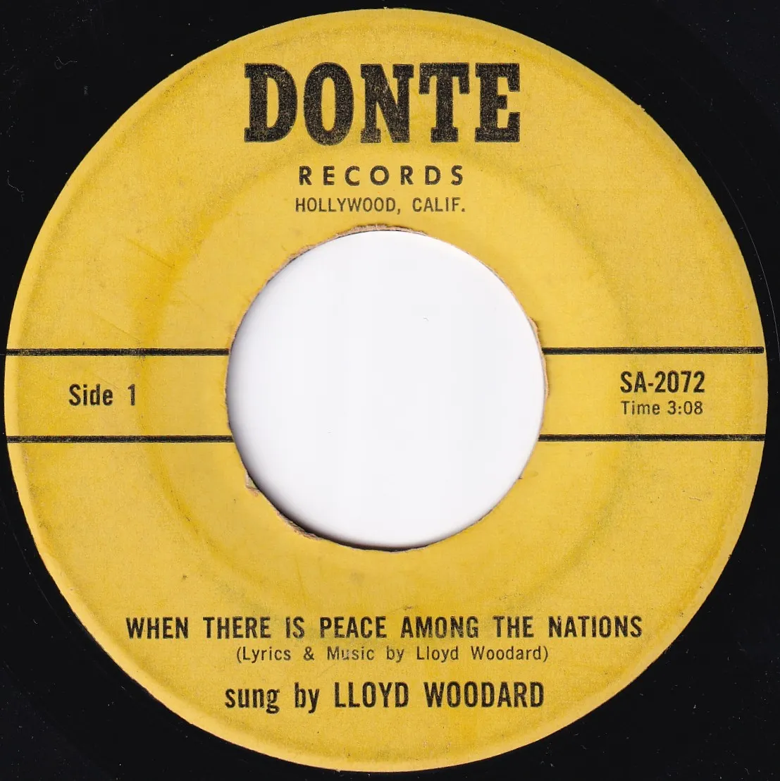 When There Is Peace Among the Nations – Lloyd Woodard (A-side label)