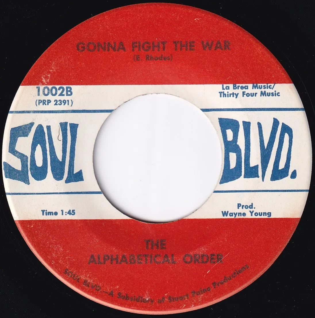 Gonna Fight the War – The Alphabetical Order (A-side label)