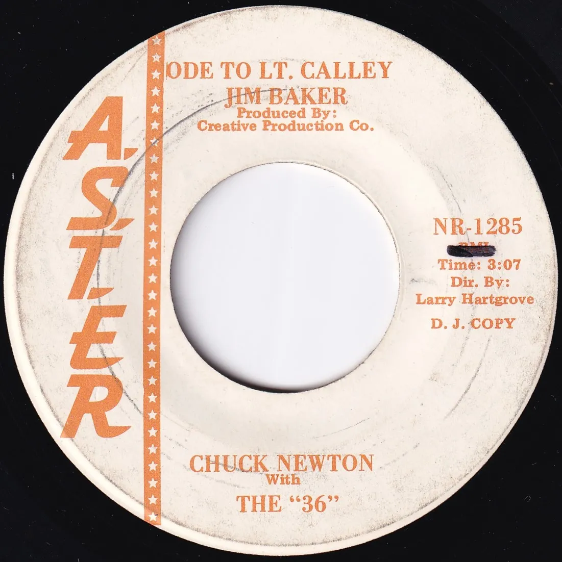 Ode to Lt. Calley – Chuck Newton (A-side label)