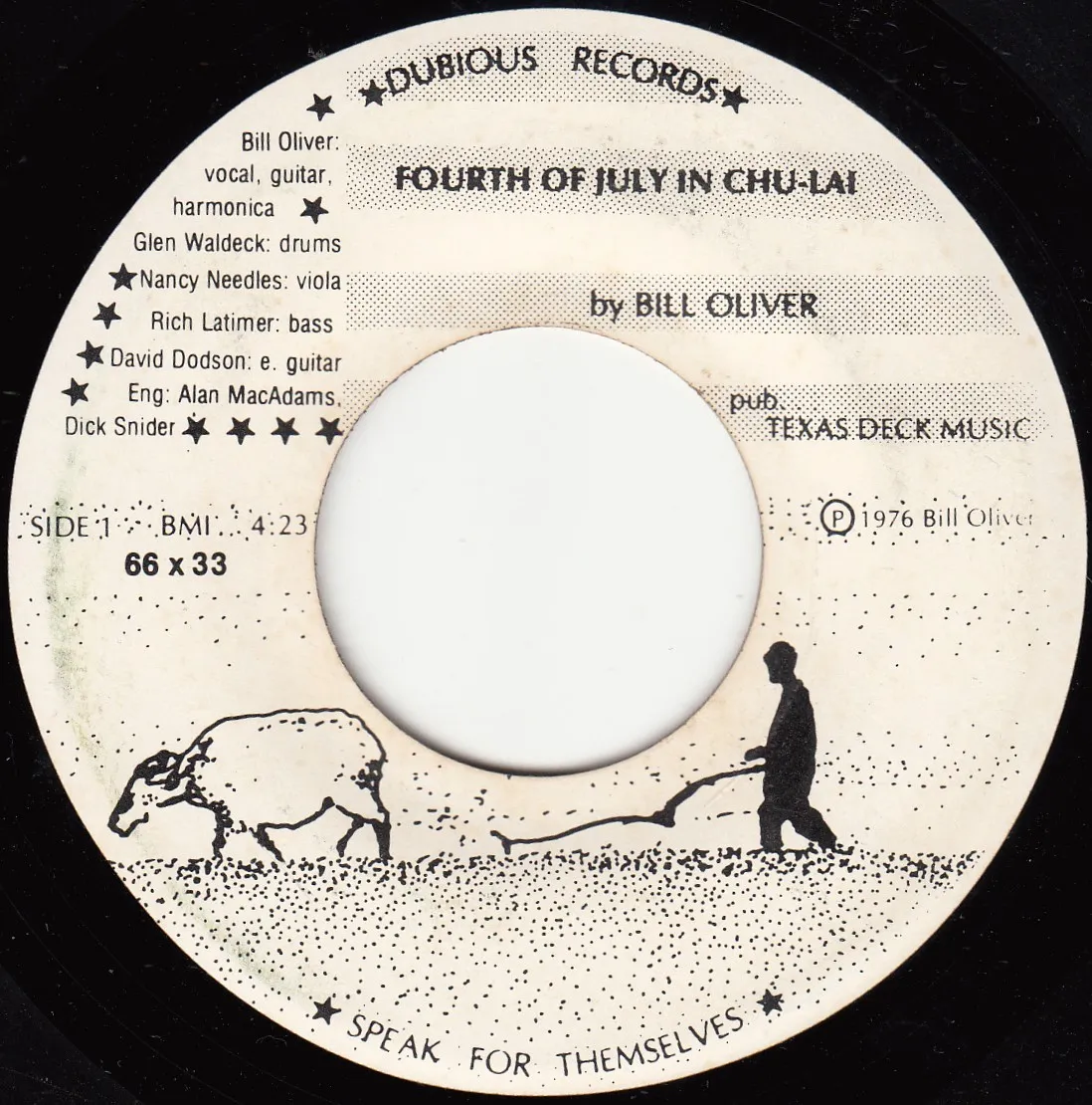 Fourth of July in Chu-Lai – Bill Oliver (A-side label)